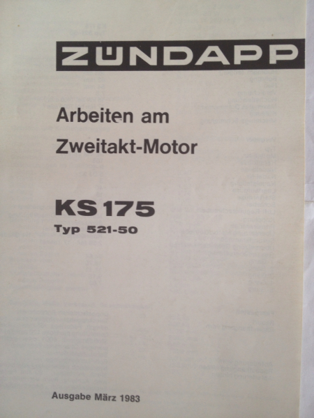 Arbeiten am Zweitaktmotor KS175 Typ521-500